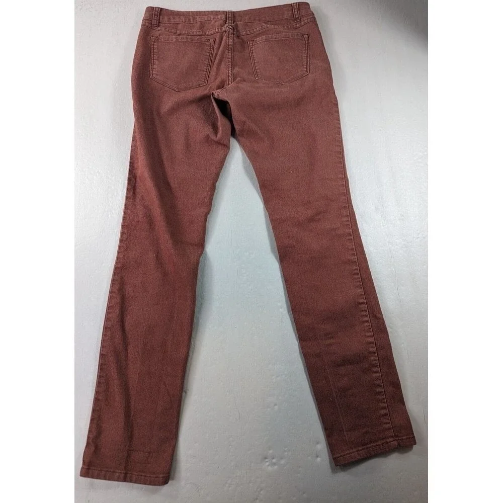 Y2K prAna Breath Kayla Jeans Womens Size 4 Burgundy Stretch Skinny Denim Casual